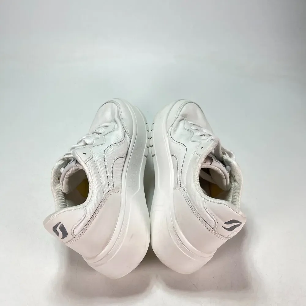 STQ Triple White Casual Low Top Chunky Platform Streetwear Sneakers Women's Sz 7